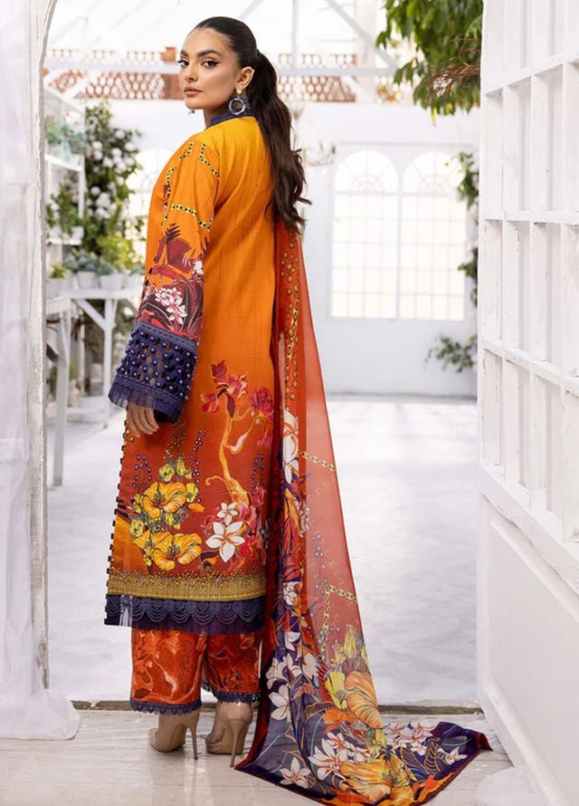 Tessa Printed Lawn Suits Unstitched 3 Piece Gracefull Glow - Summer Collection