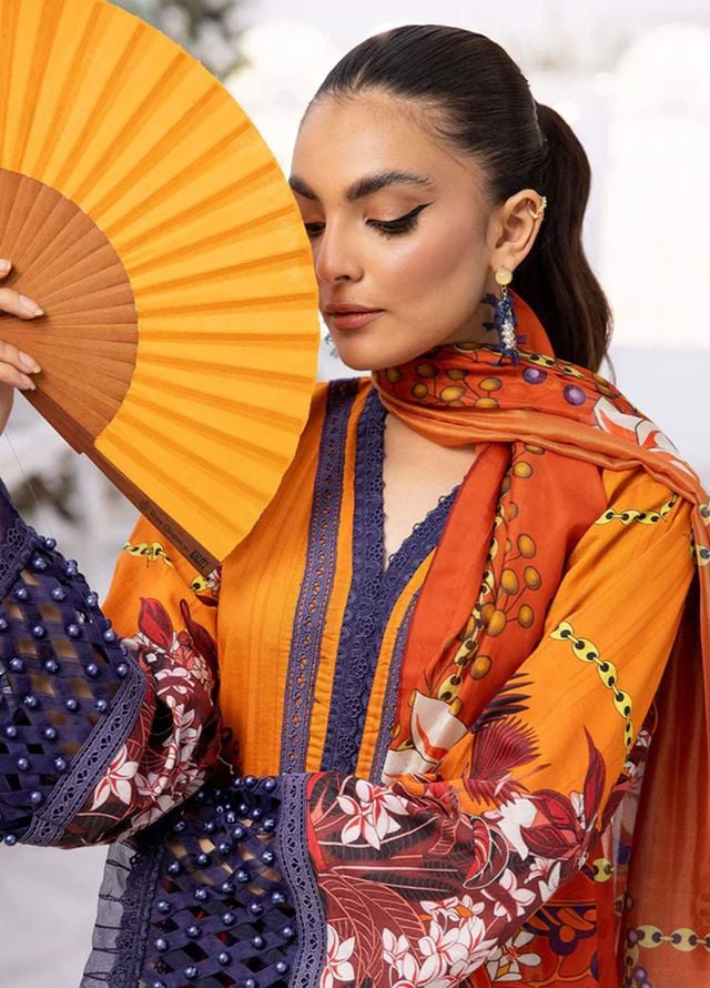 Tessa Printed Lawn Suits Unstitched 3 Piece Gracefull Glow - Summer Collection