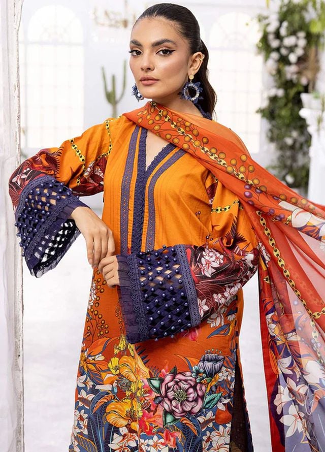 Tessa Printed Lawn Suits Unstitched 3 Piece Gracefull Glow - Summer Collection