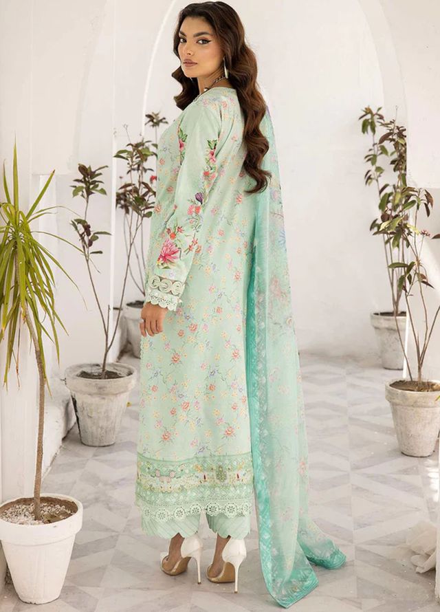 Tessa Printed Lawn Suits Unstitched 3 Piece Ocean Breeze - Summer Collection