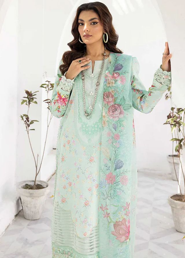 Tessa Printed Lawn Suits Unstitched 3 Piece Ocean Breeze - Summer Collection