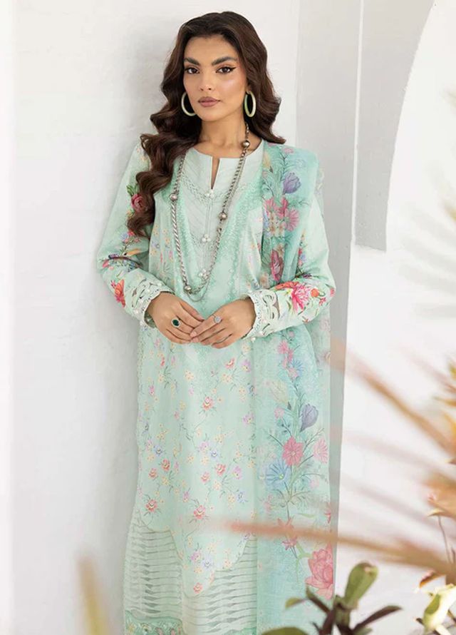 Tessa Printed Lawn Suits Unstitched 3 Piece Ocean Breeze - Summer Collection