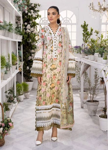 Tessa Printed Lawn Suits Unstitched 3 Piece Vintrage Vibes - Summer Collection