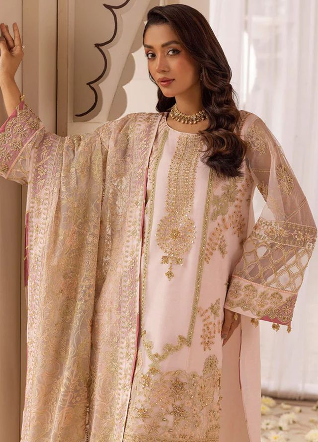 Tessa Studio Embroidered Net Suits Unstitched 4 Piece Dur e Fishan - Formals Collection