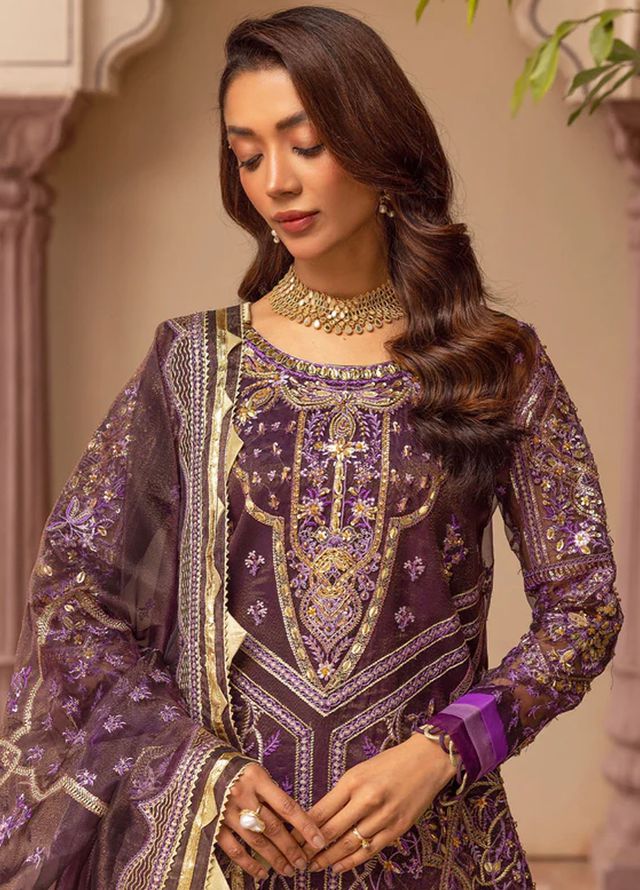 Tessa Studio Embroidered Net Suits Unstitched 4 Piece Malika Jaan - Formals Collection