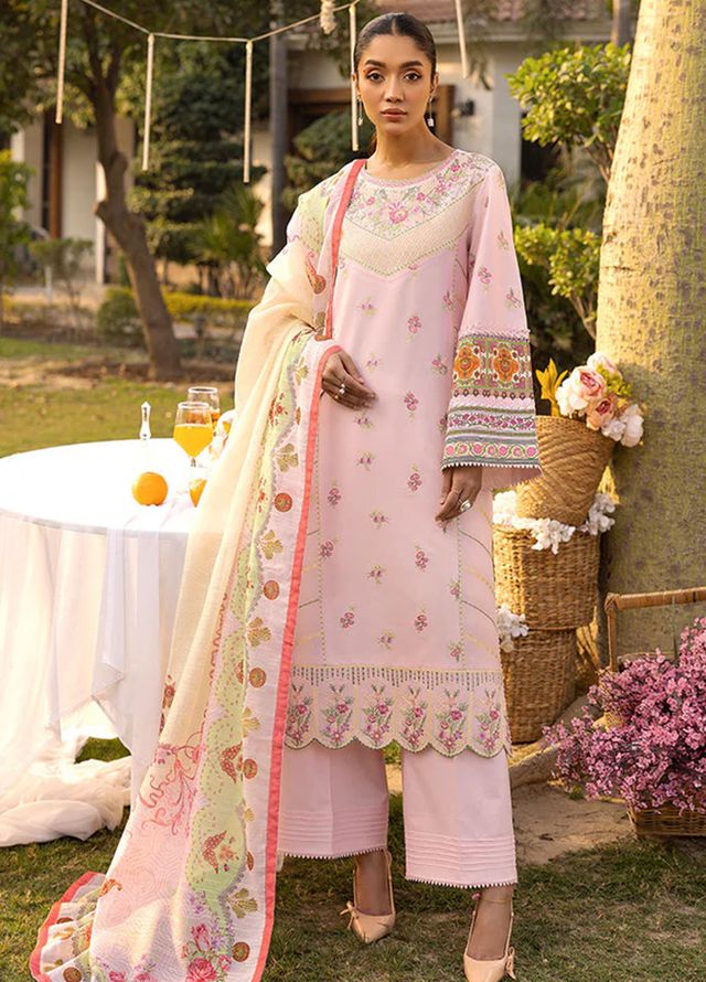 Tessa Studio Pret Embroidered Lawn 3 Piece Suit Blush Bloom