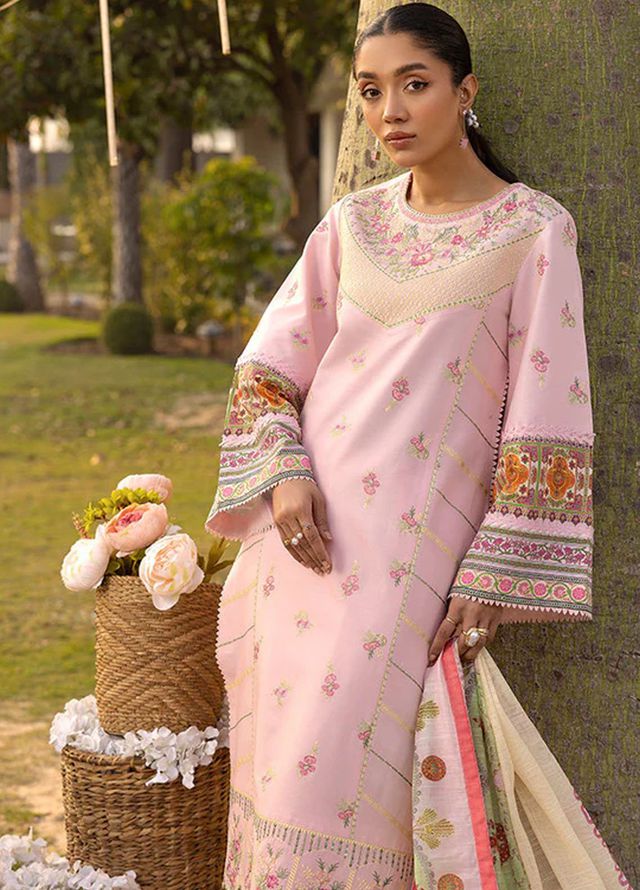 Tessa Studio Pret Embroidered Lawn 3 Piece Suit Blush Bloom