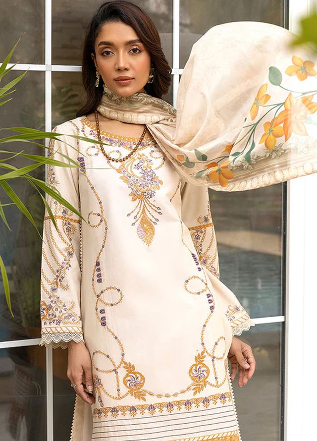 Tessa Studio Pret Embroidered Lawn 3 Piece Suit Ethereal Sand