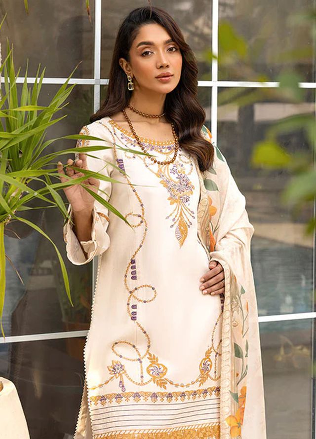 Tessa Studio Pret Embroidered Lawn 3 Piece Suit Ethereal Sand