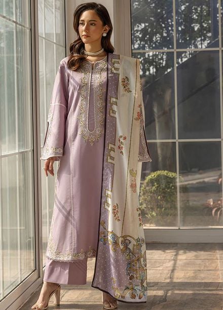 Tessa Studio Pret Embroidered Lawn 3 Piece Suit Lavender Mist