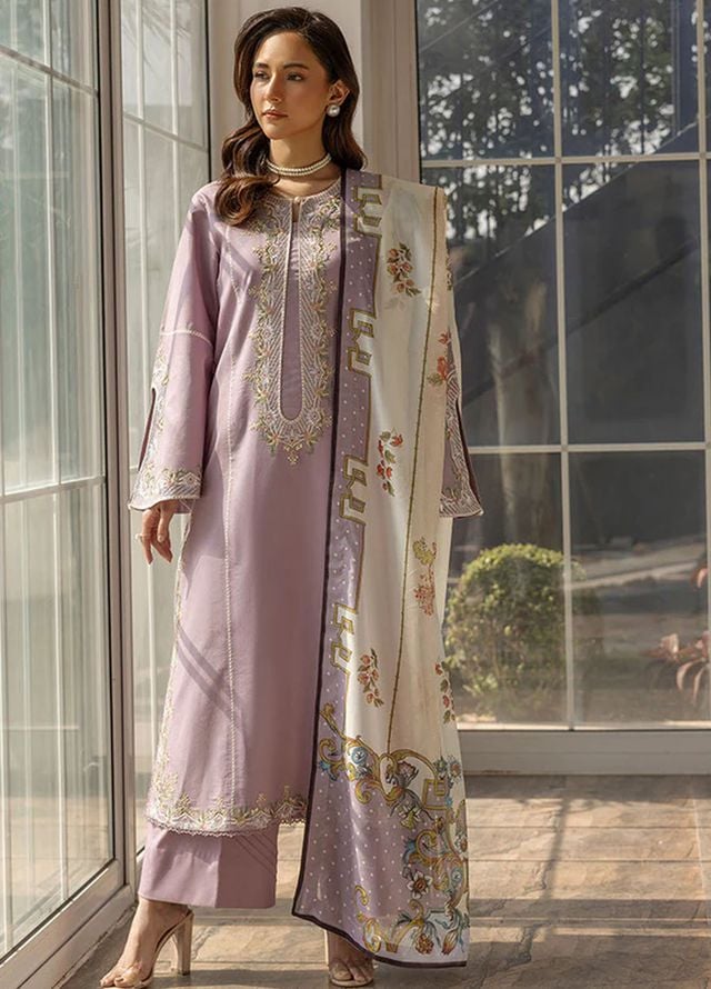 Tessa Studio Pret Embroidered Lawn 3 Piece Suit Lavender Mist