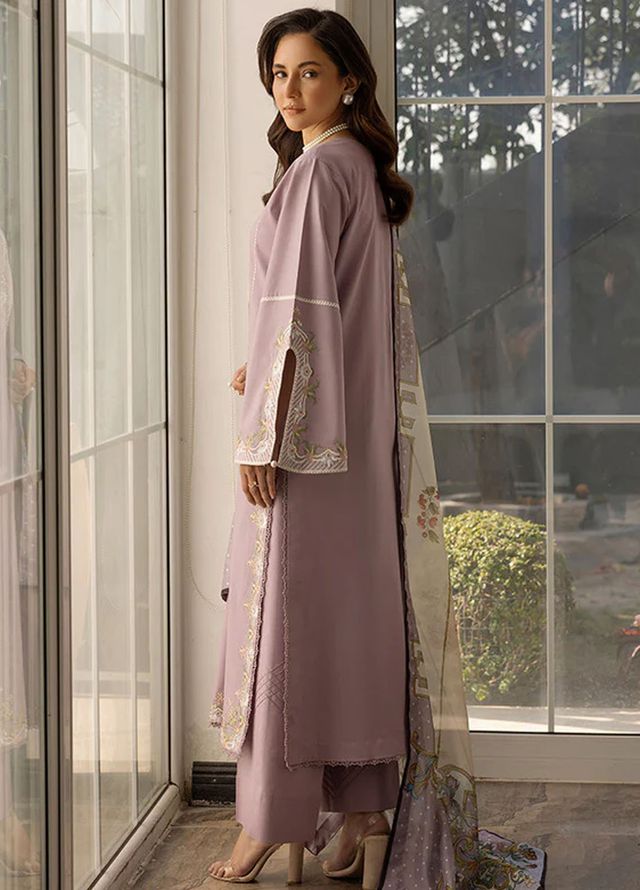 Tessa Studio Pret Embroidered Lawn 3 Piece Suit Lavender Mist