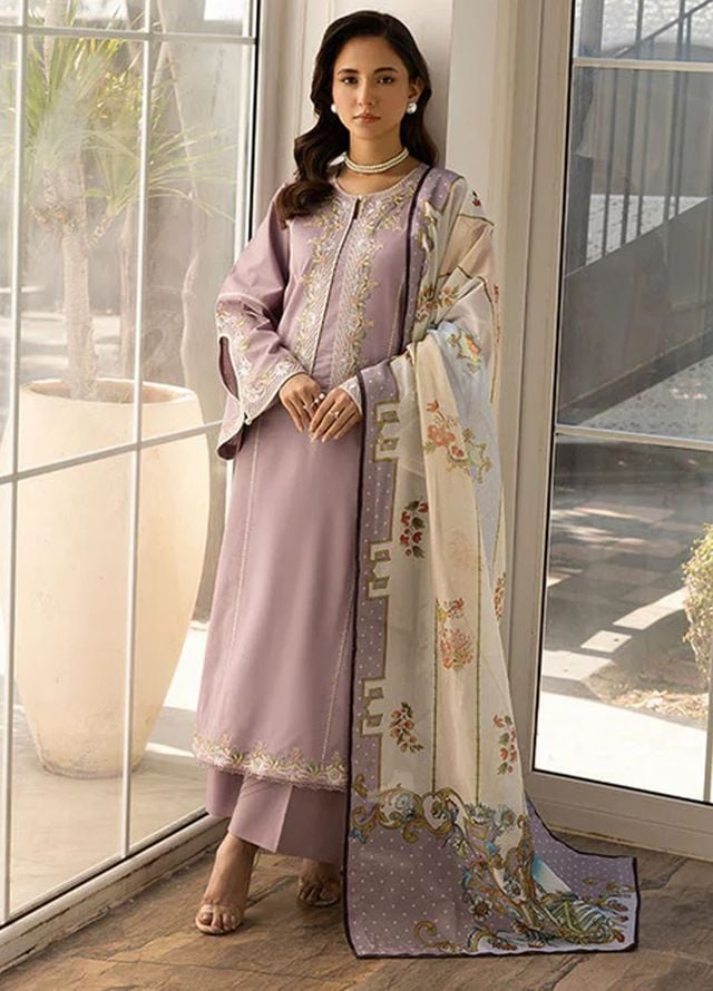 Tessa Studio Pret Embroidered Lawn 3 Piece Suit Lavender Mist