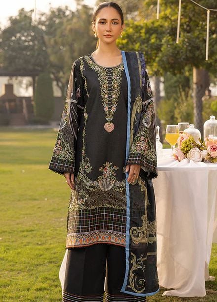 Tessa Studio Pret Embroidered Lawn 3 Piece Suit Noir Enchantment