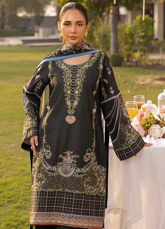 Tessa Studio Pret Embroidered Lawn 3 Piece Suit Noir Enchantment