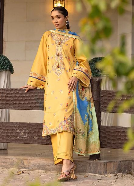 Tessa Studio Pret Embroidered Lawn 3 Piece Suit Sunehri Aura
