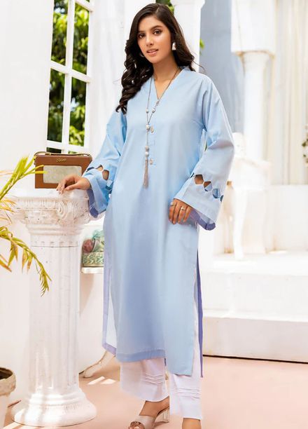 Tessa Pret Solid Lawn 2 Piece Suit Azure Skies