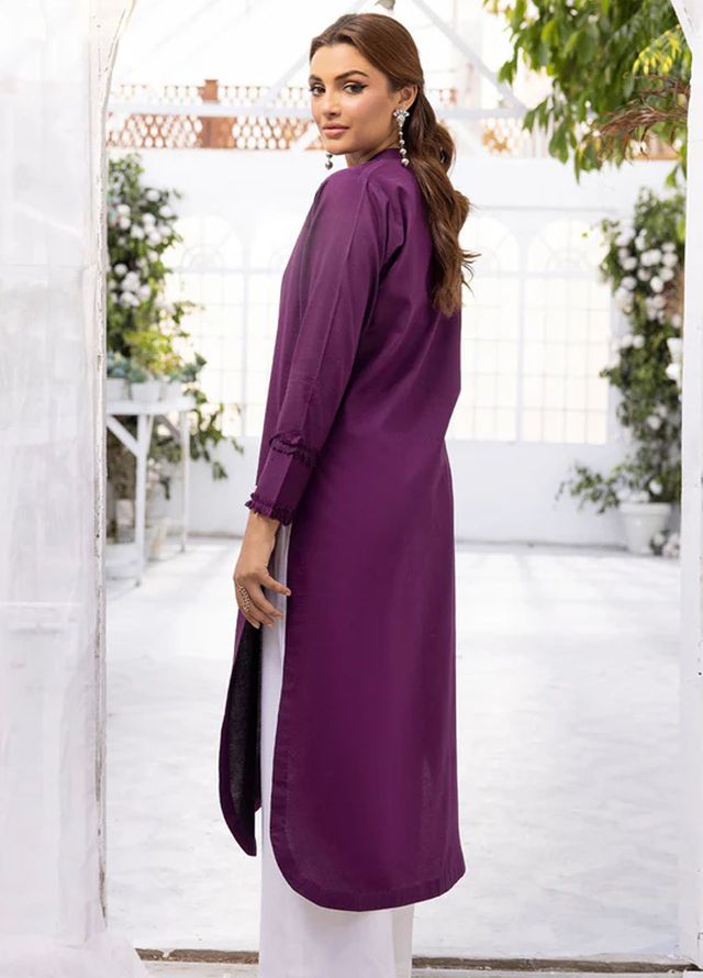 Tessa Pret Solid Lawn 2 Piece Suit Violet Whisper