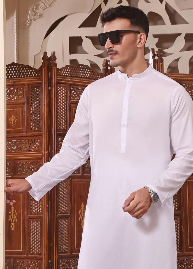 The Great Master (TGM) Cotton Formal Men Kurta Pajama -  TGM22MN-4 White Smoke