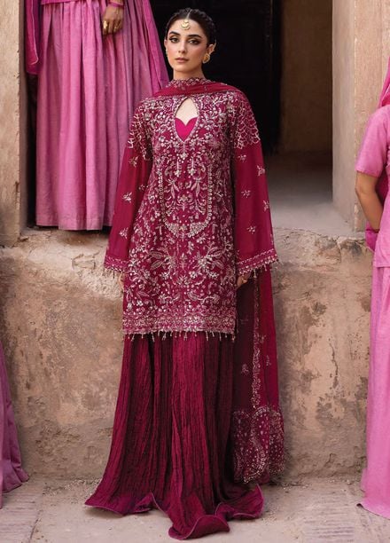 The Empress by Emaan Adeel Embroidered Chiffon Suits Unstitched 3 Piece EA25TE D-07 Kasyra - Formals Collection