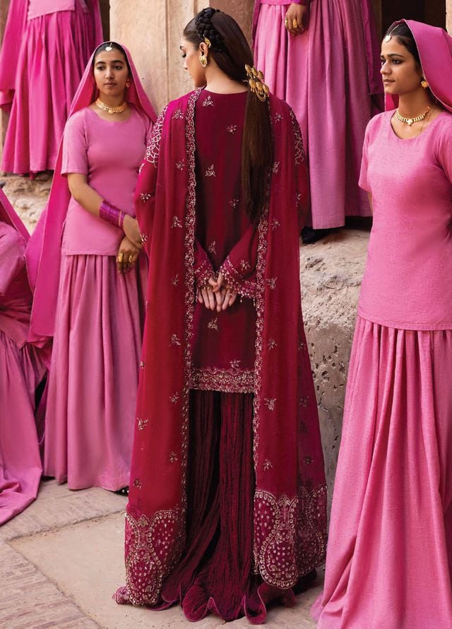 The Empress by Emaan Adeel Embroidered Chiffon Suits Unstitched 3 Piece EA25TE D-07 Kasyra - Formals Collection