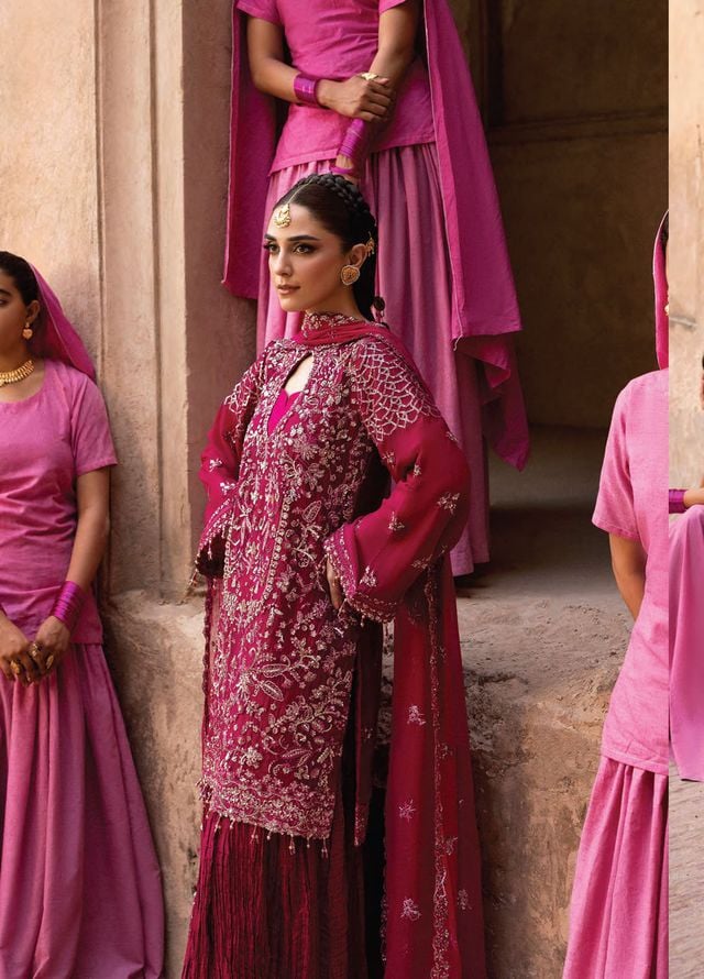 The Empress by Emaan Adeel Embroidered Chiffon Suits Unstitched 3 Piece EA25TE D-07 Kasyra - Formals Collection