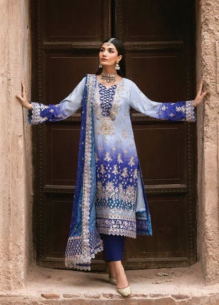 The Empress by Emaan Adeel Embroidered Chiffon Suits Unstitched 3 Piece EA25TE D-09 Aurevia - Formals Collection