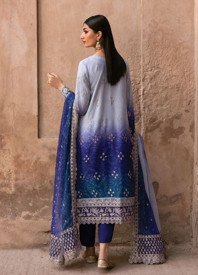 The Empress by Emaan Adeel Embroidered Chiffon Suits Unstitched 3 Piece EA25TE D-09 Aurevia - Formals Collection