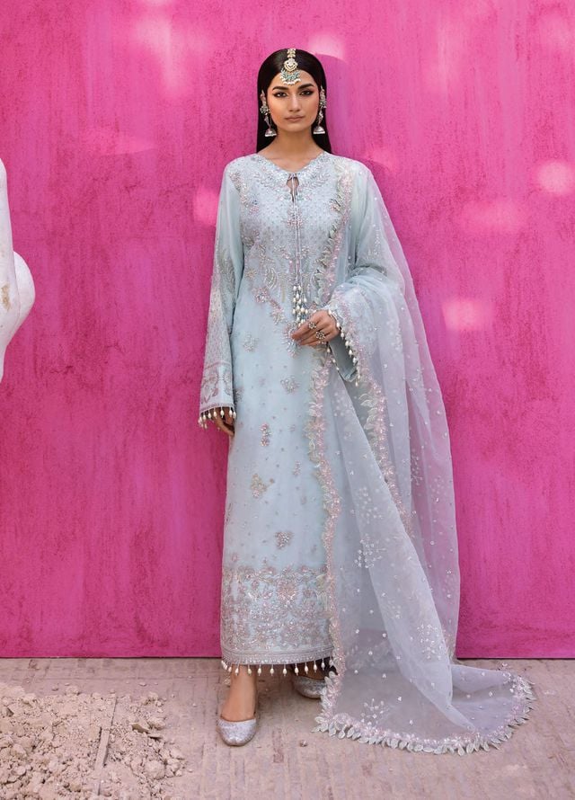 The Empress by Emaan Adeel Embroidered Organza Suits Unstitched 3 Piece EA25TE D-02 Cealina - Formals Collection