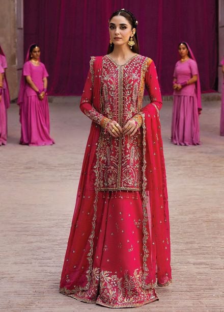The Empress by Emaan Adeel Embroidered Organza Suits Unstitched 3 Piece EA25TE D-04 Maelissa - Formals Collection