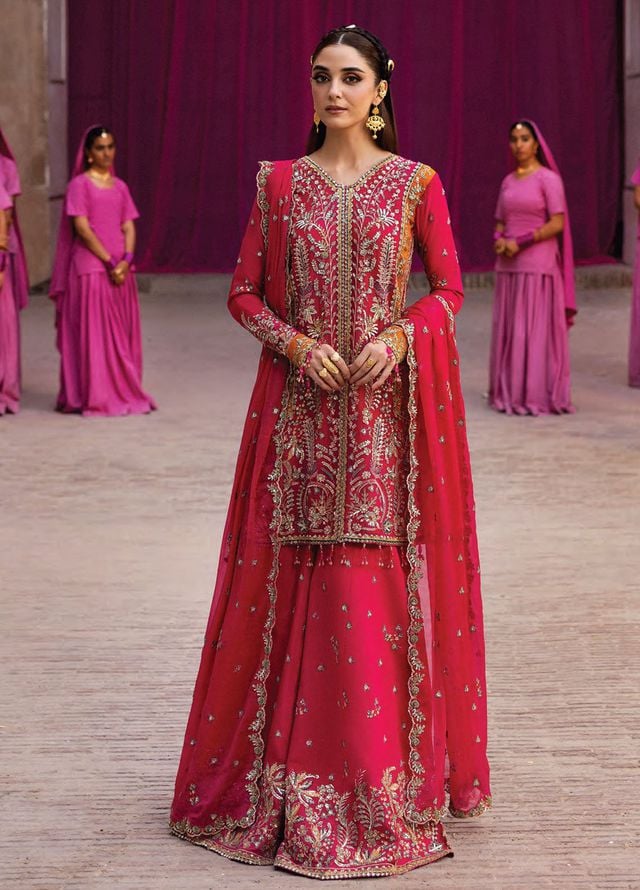 The Empress by Emaan Adeel Embroidered Organza Suits Unstitched 3 Piece EA25TE D-04 Maelissa - Formals Collection