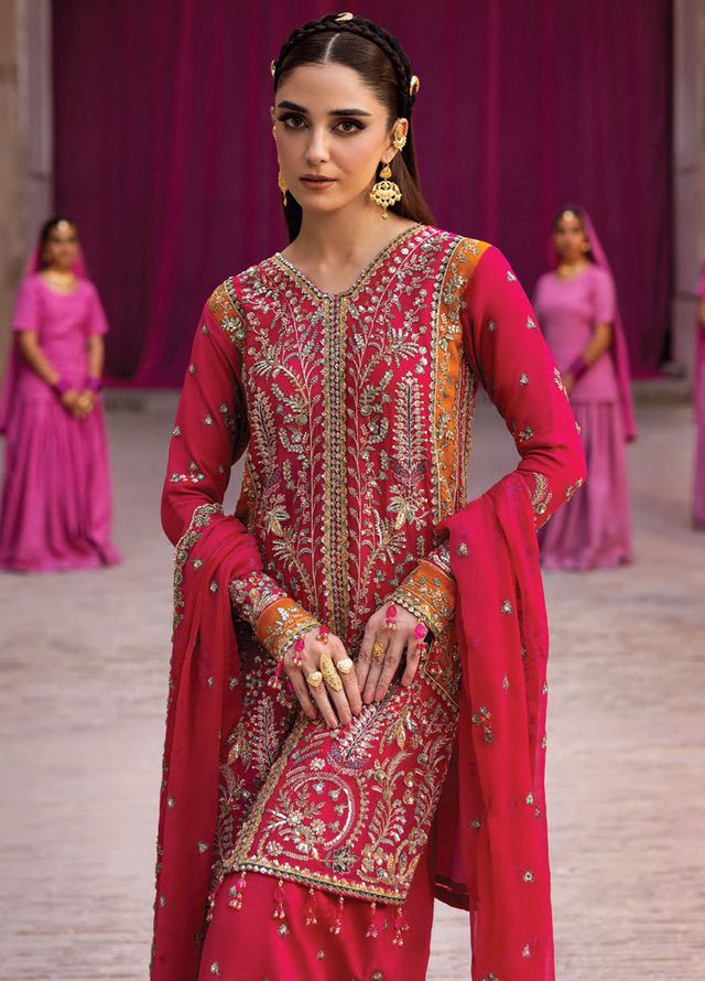 The Empress by Emaan Adeel Embroidered Organza Suits Unstitched 3 Piece EA25TE D-04 Maelissa - Formals Collection