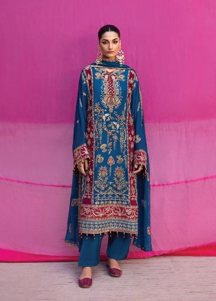 The Empress by Emaan Adeel Embroidered Organza Suits Unstitched 3 Piece EA25TE D-05 Velanis - Formals Collection
