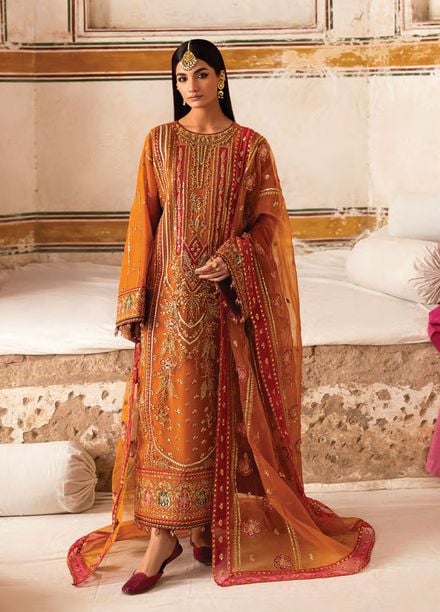 The Empress by Emaan Adeel Embroidered Organza Suits Unstitched 3 Piece EA25TE D-08 Solmira - Formals Collection