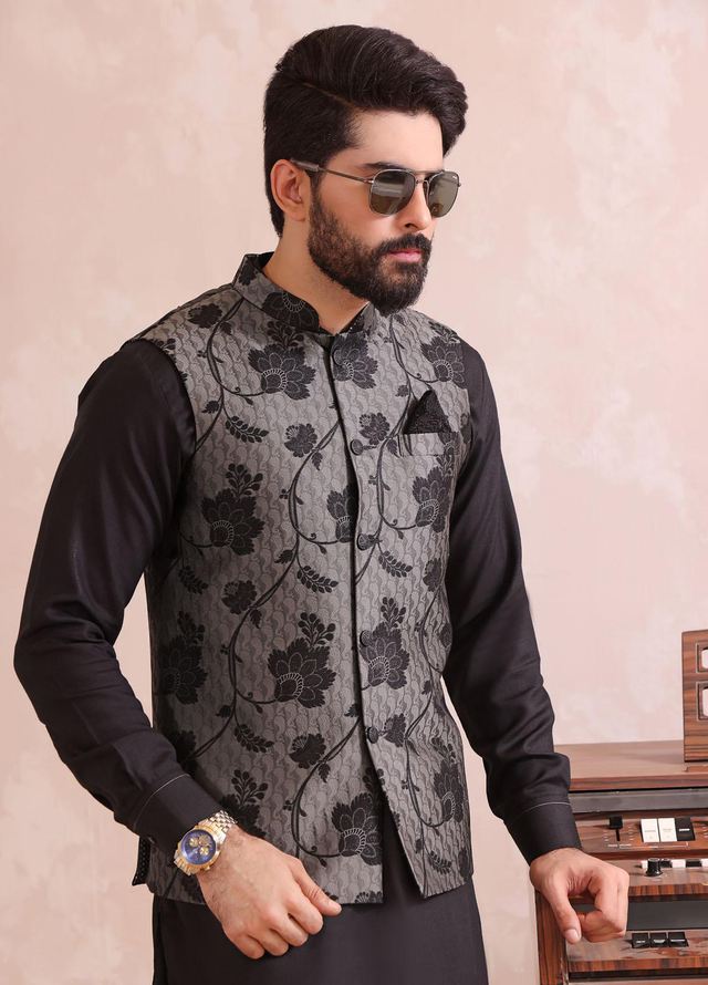 The Great Master (TGM) Atlas Festive Men Waistcoat -  TGM22MW Black Mulberry