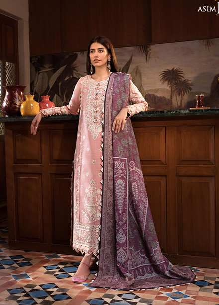 The Syra Edit by Asim Jofa Embroidered  Suits Unstitched 3 Piece AJ22SE AJK-05 - Winter Collection