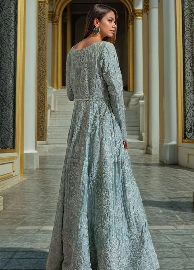 Thread and Motifs Pret Embroidered Chamois 3 piece Suit 9366.1