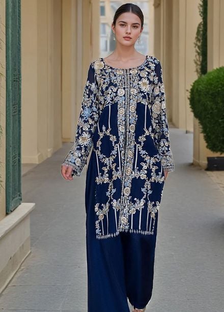 Thread and Motifs Pret Embroidered Chiffon 2 Piece 9526
