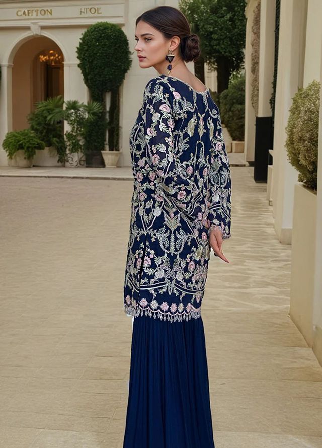 Thread and Motifs Pret Embroidered Chiffon 3 Piece 9523.1