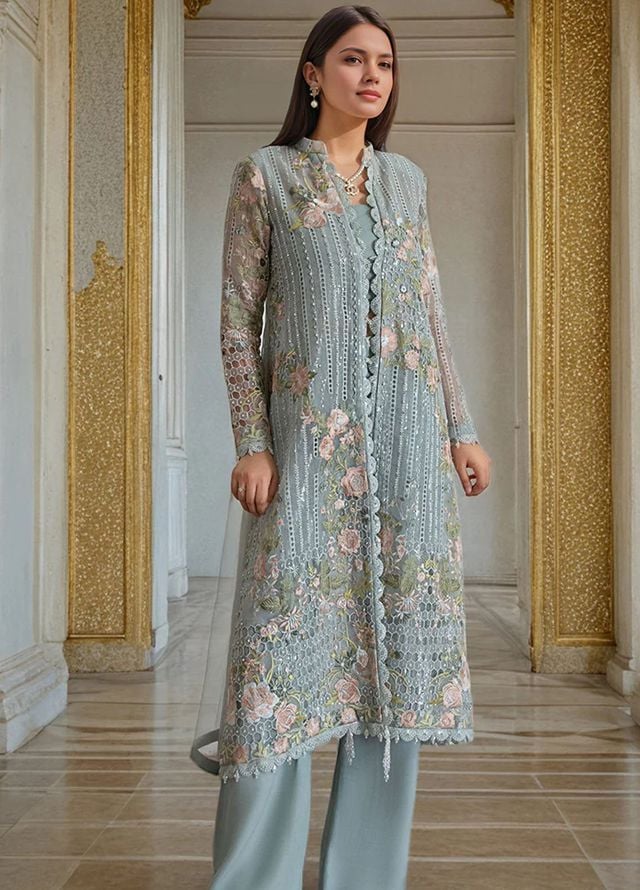 Thread and Motifs Pret Embroidered Organza 3 Piece 9610