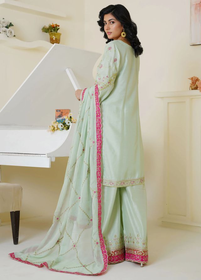 Thread And Weaves Pret Embroidered Viscose 3 Piece Suit RTWV25106S