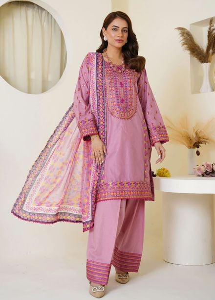 Threads And Weaves Pret Embroidered Viscose 3 Piece Suit RTWV25103