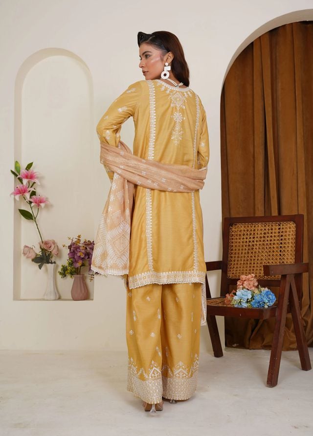 Threads And Weaves Pret Embroidered Viscose 3 Piece Suit RTWV25109