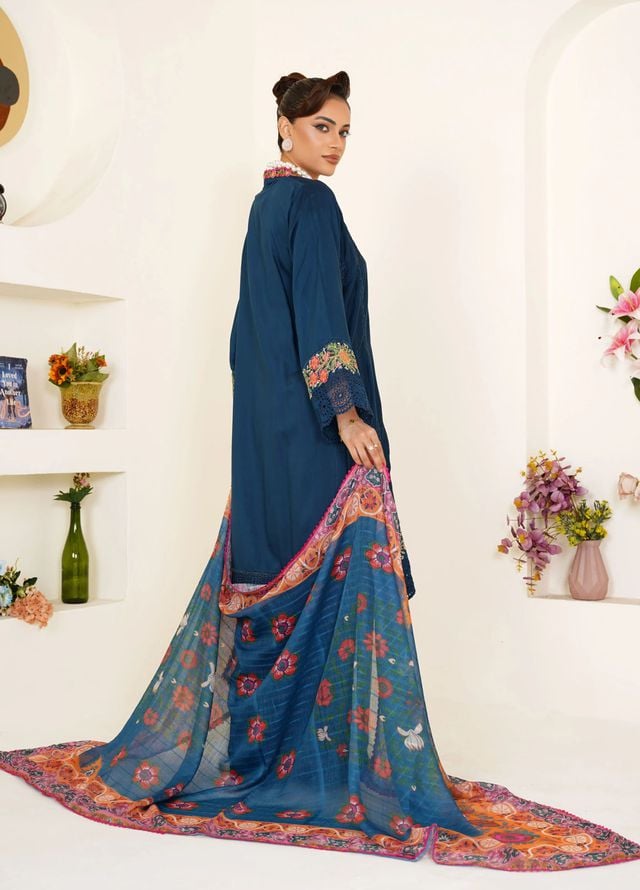 Threads And Weaves Pret Embroidered Viscose 3 Piece Suit RTWV25110