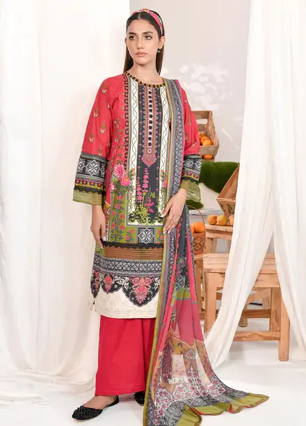 Tropicana By Fiona Printed Lawn Suit Unstitched 2 Piece FO24T Mosaic - Summer Collection