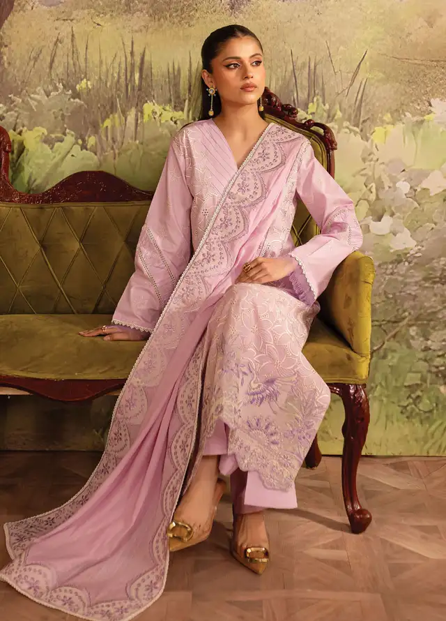 Twilight by Mahnur Embroidered Lawn Suits Unstitched 3 Piece MN25T D-02B Violetta - Summer Collection