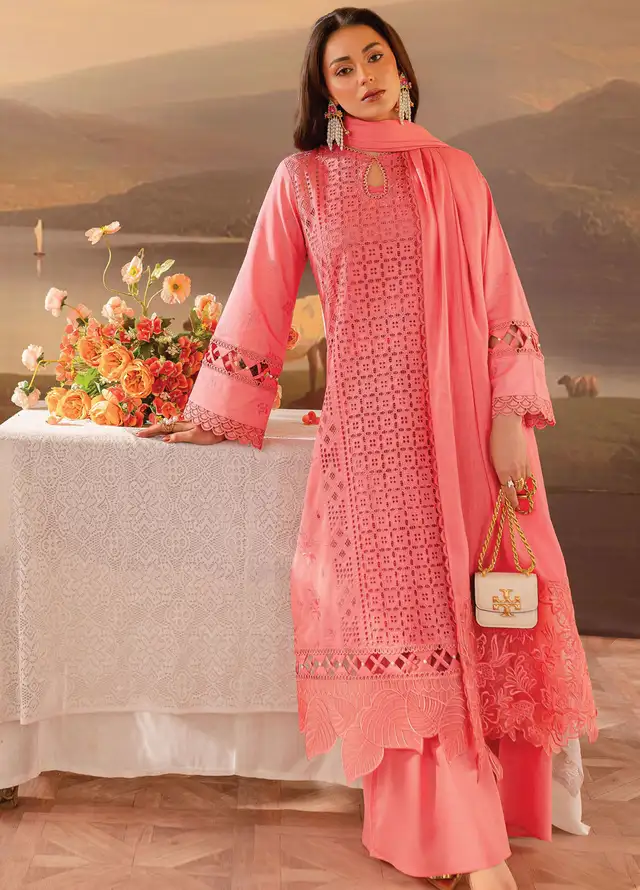 Twilight by Mahnur Embroidered Lawn Suits Unstitched 3 Piece MN25T D-04B Carisea - Summer Collection