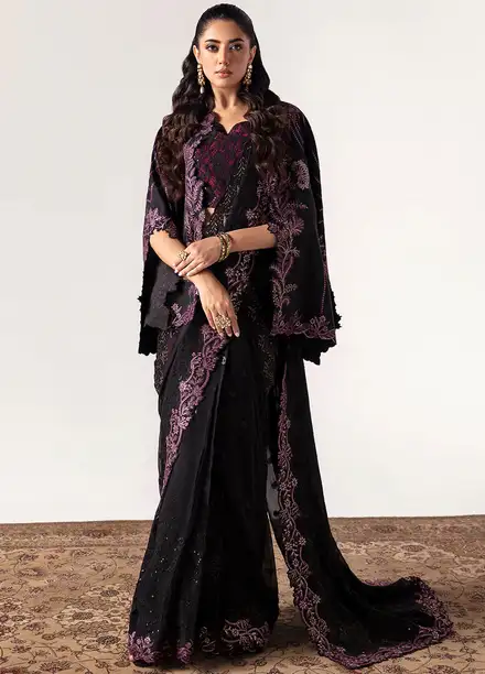 Unkahi Baaten By Jamnii Embroidered Chiffon Unstitched Saree JMN25UB Afreen - Festive Collection