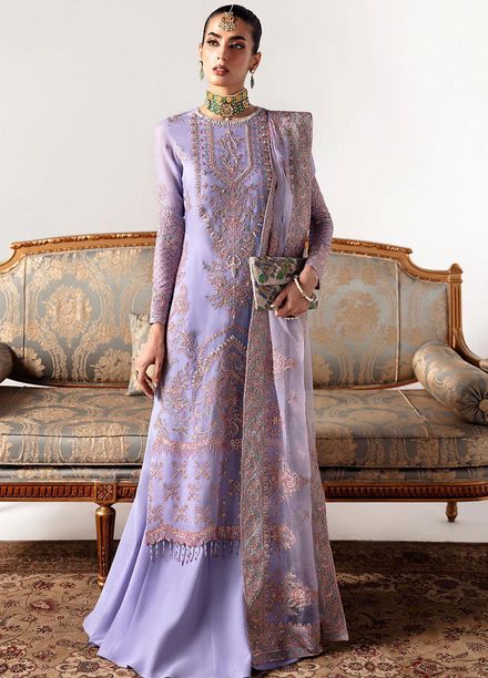 Unkahi Baaten By Jamnii Embroidered Chiffon Suits Unstitched 3 Piece JMN23UB Larah - Festive Collection