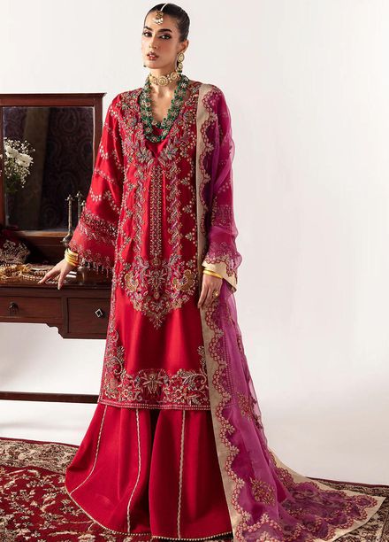 Unkahi Baaten By Jamnii Embroidered Silk Suits Unstitched 3 Piece JMN23UB Selin - Festive Collection